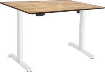 ErgoSmart Wooden Electric Desk Slim 1200х600х27мм (прямой край, дуб натуральный/белый)