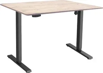 ErgoSmart Wooden Electric Desk Slim 1200х600х27мм (прямой край, дуб беленый/черный)