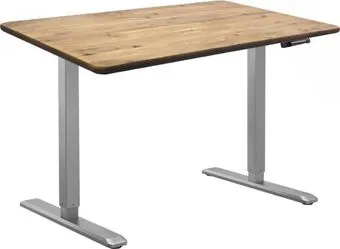 ErgoSmart Wooden Manual DESKFIT DF100 1200х600х27 мм (прямой край, дуб натуральный/серый)