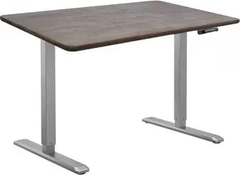 ErgoSmart Wooden Manual DESKFIT DF100 1200х600х27 мм (прямой край, дуб галифакс/серый)