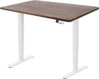 ErgoSmart Wooden Unique Ergo Desk 1200х600х27 мм (прямой край, дуб мореный/белый)