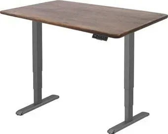 ErgoSmart Wooden Unique Ergo Desk 1200х600х27 мм (прямой край, дуб мореный/черный)