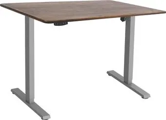 ErgoSmart Wooden Electric Desk Slim 1200х600х27 мм (прямой край, дуб мореный/серый)
