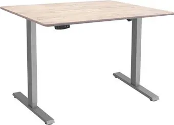 ErgoSmart Wooden Electric Desk Slim 1200х600х27 мм (прямой край, дуб беленый/серый)