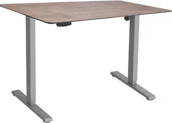 ErgoSmart Wooden Electric Desk Slim 1300х750х27 мм (скошенный край, дуб мореный/серый)
