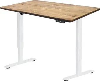 ErgoSmart Wooden Electric Desk Prime 1200х600х27 мм (прямой край, дуб натуральный/белый)