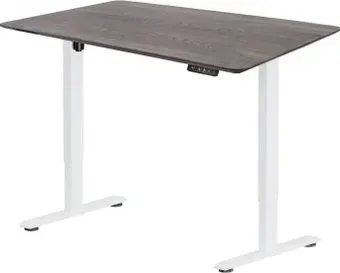 ErgoSmart Wooden Electric Desk Prime 1200х600х27 мм (прямой край, дуб галифакс/белый)