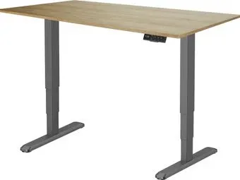 ErgoSmart Unique Ergo Desk 1380х800х18 мм (дуб натуральный/черный)