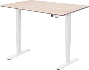 ErgoSmart Wooden Unique Ergo Desk 1300х750х27 мм (скошенный край, дуб беленый/белый)