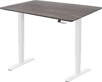 ErgoSmart Wooden Unique Ergo Desk 1300х750х27 мм (скошенный край, дуб галифакс/белый)