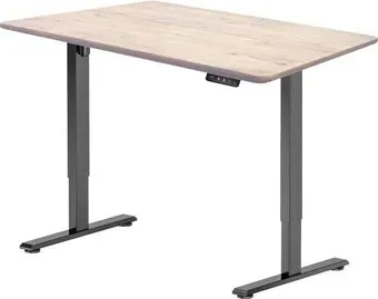ErgoSmart Wooden Electric Desk Prime 1300х750х27 мм (прямой край, дуб беленый/черный)