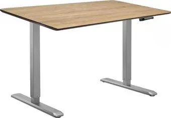 ErgoSmart Wooden Manual DESKFIT DF100 1300х750х27 мм (скошенный край, дуб натуральный/серый)
