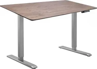 ErgoSmart Wooden Manual DESKFIT DF100 1300х750х27 мм (скошенный край, дуб мореный/серый)