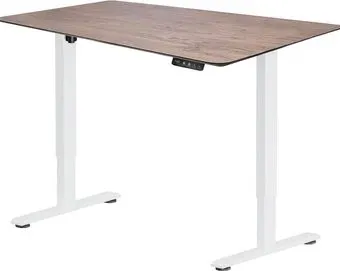 ErgoSmart Wooden Electric Desk Prime 1300х750х27 мм (скошенный край, дуб мореный/белый)