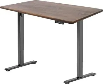 ErgoSmart Wooden Electric Desk Prime 1300х750х27 мм (прямой край, дуб мореный/черный)