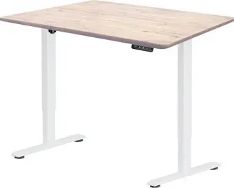 ErgoSmart Wooden Electric Desk Prime 1300х750х27 мм (прямой край, дуб беленый/белый)