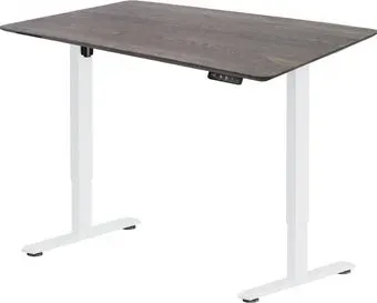 ErgoSmart Wooden Electric Desk Prime 1300х750х27 мм (скошенный край, дуб галифакс/белый)