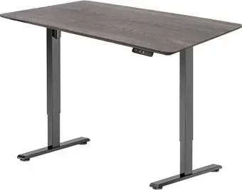 ErgoSmart Wooden Electric Desk Prime 1300х750х27 мм (скошенный край, дуб галифакс/черный)