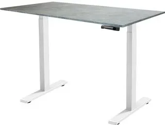 ErgoSmart Manual Desk Compact FR 1200х650х25 мм (ЛДСП бетон Чикаго/белый)