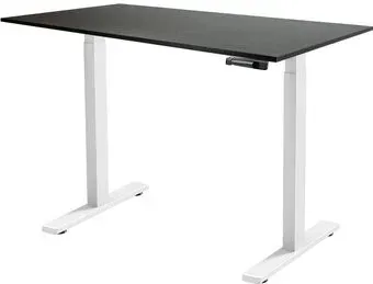 ErgoSmart Manual Desk Compact FR 1200х650х18 мм (ЛДСП эвкалипт темно-коричневый/белый)
