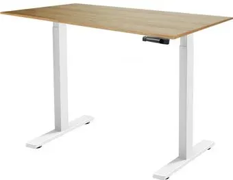 ErgoSmart Manual Desk Compact FR 1380х800х18 мм (ЛДСП дуб натуральный/белый)