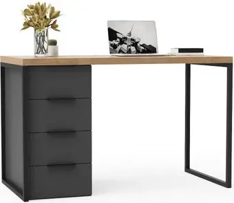 Crafto Кихот Лофт 02 120x60x75 (графит/золотистый дуб)