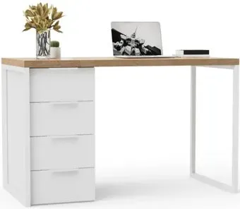 Crafto Кихот Лофт 01 120x60x75 (белый/золотистый дуб)