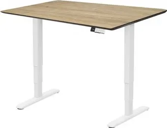 ErgoSmart Wooden Unique Ergo Desk 1300х750х27 мм (скошенный край, дуб натуральный/белый)