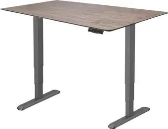 ErgoSmart Wooden Unique Ergo Desk 1300х750х27 мм (скошенный край, дуб мореный/черный)
