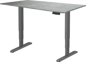 ErgoSmart Unique Ergo Desk 1380x800x18мм (бетон Чикаго светло-сер./черный)