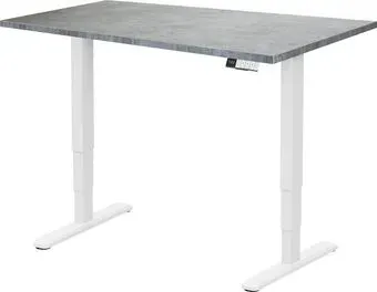ErgoSmart Unique Ergo Desk 1360x800x36мм (бетон Чикаго светло-серый/белый)