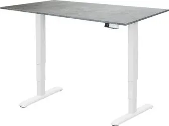 ErgoSmart Unique Ergo Desk 1380x800x18мм (бетон Чикаго светло-серый/белый)