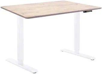 ErgoSmart Wooden Manual DESKFIT DF100 1200х600х27 мм (прямой край, дуб беленый/белый)
