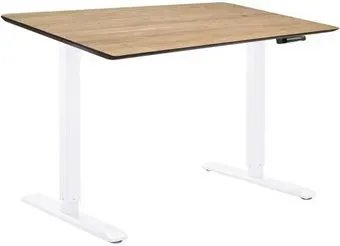 ErgoSmart Wooden Manual DESKFIT DF100 1300х750х27 мм (скошенный край, дуб натуральный/белый)