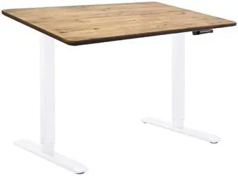 ErgoSmart Wooden Manual DESKFIT DF100 1300х750х27 мм (прямой край, дуб натуральный/белый)