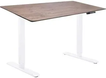 ErgoSmart Wooden Manual DESKFIT DF100 1300х750х27 мм (скошенный край, дуб мореный/белый)