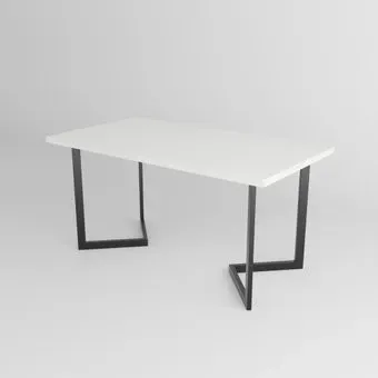 TMB Loft Броуден разборный 1380x600 18 мм (белый премиум/черный)