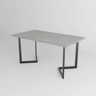 TMB Loft Броуден разборный 1200x600 18 мм (бетон чикаго светло-серый/черный)
