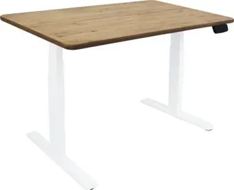 ErgoSmart Wooden Ergo Desk Prime 1300х750х27 мм (прямой край, дуб натуральный/белый)