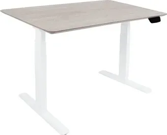 ErgoSmart Wooden Ergo Desk Prime 1300х750х27 мм (скошенный край, дуб беленый/белый)