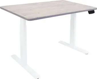 ErgoSmart Wooden Ergo Desk Prime 1300х750х27 мм (прямой край, дуб беленый/белый)