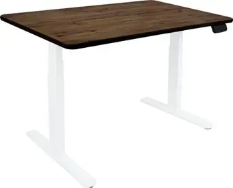 ErgoSmart Wooden Ergo Desk Prime 1300х750х27 мм (прямой край, дуб мореный/белый)