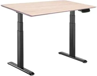 ErgoSmart Wooden Ergo Desk Prime 1300х750х27 мм (скошенный край, дуб беленый/черный)