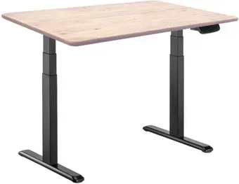 ErgoSmart Wooden Ergo Desk Prime 1300х750х27 мм (прямой край, дуб беленый/черный)