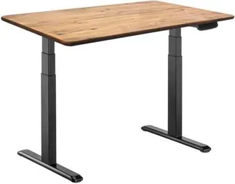 ErgoSmart Wooden Ergo Desk Prime 1300х750х27 мм (прямой край, дуб натуральный/черный)