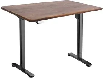 ErgoSmart Wooden Electric Desk Slim 1300х750х27 мм (прямой край, дуб мореный/черный)