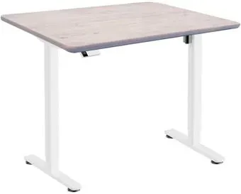 ErgoSmart Wooden Electric Desk Slim 1300х750х27 мм (прямой край, дуб беленый/белый)