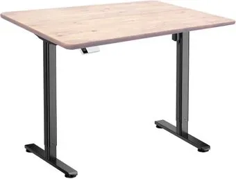 ErgoSmart Wooden Electric Desk Slim 1300х750х27 мм (прямой край, дуб беленый/черный)