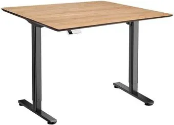 ErgoSmart Wooden Electric Desk Slim 1300х750х27 мм (скошенный край, дуб натуральный/черный)