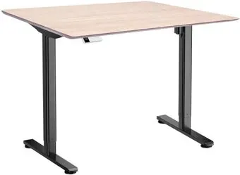 ErgoSmart Wooden Electric Desk Slim 1300х750х27 мм (скошенный край, дуб беленый/черный)